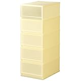 プラスト ミルキー 収納ボックス 5段 MX Y イエロー MX3405 写真パネル付