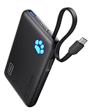 INIU P41L 超軽量 モバイルバッテリー 小型 45W急速充電 USB-C USB-A 10000mAh 内蔵ケーブル付き 3台同時充