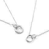 [Nicoiro] ペアネックレス 肌に優しい素材を採用 ペアルック カップル お揃い ネックレス プレゼント S925 (シンプルな刻印な