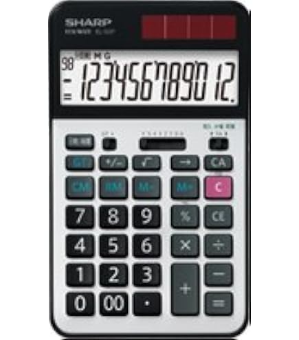Amazon.co.jp: シャープ 実務電卓 ナイスサイズタイプ 12桁 EL-N862X 