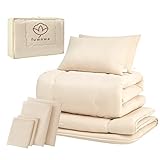 fuwawa 布団セット ダブル 9点セット SEK認証 抗菌 防臭 防カビ 洗える ふとんセット 【ボリューム増量 中綿2.0kg 掛布団