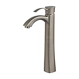 VIGO Otis Single Lever Vessel Bathroom Faucet, Brushed Nickel [並行輸入品]