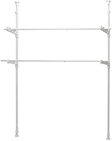 アイリスオーヤマ 物干し 窓枠物干し 幅1,100~1,900&times;奥行370&times;高さ1,100~1,900mm MW-190NR