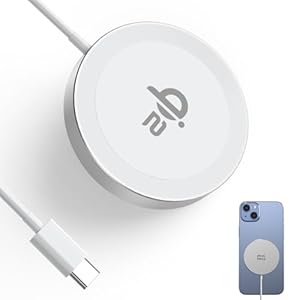 Minthouz Qi2認証 MagSafe ワイヤレス充電スタンド iPhone対応 15W高速 マグネット式 シルバー