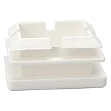 uxcell パイプキャップ 26 x 26mm プラスチック 正方形 リブ付き パイプキャップ エンド カバー キャップ インナーサイズ 23-25mm 家具 デスク 足 フロアプロテクター