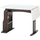 不二貿易 テーブル ホワイト/ブラウン 10597