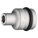 トネ(TONE) インパクト用ソケット 4NV-08 差込角12.7mm(1/2") 二面幅8mm
