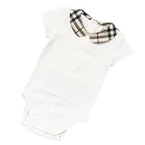 (バーバリーベビー) BURBERRY BABY ベビー服 襟付き 半袖ロンパース B97230 3Mサイズ [並行輸入品]