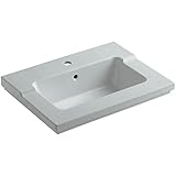 KOHLER K-2979-1-95 Tresham One-Piece Surface and Integrated Bathroom Sink with Single-Hole Faucet Dr