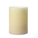 Flameless Candles With Timer, Pillar, 3 x 4, Ivory