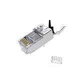 50個のCat 7 RJ 45コネクタ、Cat 7 RJ 45プラグ、Cat 7 2点式金属シールドRJ 45端FTP 8 P 8 Cモジュラー型ネットワークプラグコネクタ