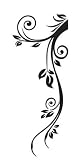 WallStickersUSA Wall Sticker, Black Floral Tribal [並行輸入品]