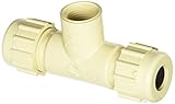 King Brothers Inc. CCT-0500-C 1/2-Inch Compression PXL CPVC IPS Compression Coupling Tee, Tan by Kin
