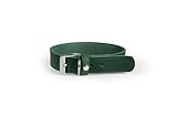 ドイツ製 高級本革首輪 Das Lederband レダーバンド 「WEINHEIM（ワインハイム）」 犬 首輪 大型犬 レザー 本革 ペット用品 柔らかくて丈夫 有害化学物質不使用 (Green/グリーン, L（幅40 mm / 長さ52 cm ）首周り40-46cm)