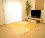 日本アトピー協会推薦品 ユニット畳 セキスイ フロアー畳 『 美草 』　黄金色　サイズ　830mm×830mm　厚さ15mm　重さ4.6Kg