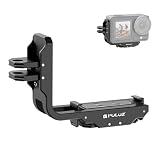 PULUZ L字型クイックリリースマウント DJI Osmo Action 5 Pro用 Osmo Action 4 メタル磁気マウントアダプター、垂直水平撮影用Osmoアクションアクセサリー