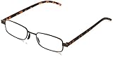ウルトラ スリム 超 薄型 軽量 老眼鏡 (専用スリムケース付き) メンズ ブラウン +1.50