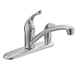 Moen 7434 Chateau One-Handle Low Arc Kitchen Faucet, Chrome [並行輸入品]