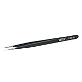 LASHVIEW ESD-11ピンセットシルバートーンメタル尖った先端ストレートピンセット つけまつげ装着用/精密用など