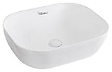 Whitehausコレクションwh71302 Isabella Plusコレクション長方形上マウントBasin withセンターDrain ,ホワイト