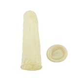 uxcell 指サック 保護ラテックス指サック ワーキング 抗静的 ストレッチ プロテクター イエロー 100本入り