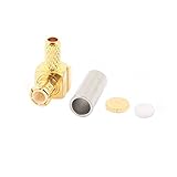 uxcell　MCX圧着コネクタ　RFケーブル圧着　オスのプラグコネクタ　MCX 90度の角度 RG316 RG174