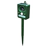 猫よけ Taotuo 動物撃退器 ソーラー式動物撃退装置 超音波と強力フラッシュライト ガーデンバリア IPX4防滴構造 簡単設置 犬 猫 キツネ 害鳥 ネズミ カラス 退治 駆除 害獣対策 (スタイ