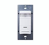Leviton OSS10-IDW Decora Passive Infrared Wall Switch Occupancy Sensor, 180 Degree, 1200 sq. ft. Cov