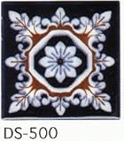 結晶 85角 デザインタイル アンティーク イスラム風(昭和レトロ)な絵タイルです。 壁、床(キッチン カウンター・テーブル・浴室)のDIYリフォーム、 プランター作成にお勧めです。コースター、鍋敷き