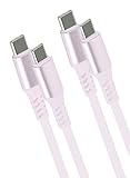 ProZero USB C Type C to Type C ケーブル【1mx４本】 PD対応 60W急速充電 タイプc ケーブル 柔らかい 絡まない シリコン素材 iPad mini6、MacBook、iPad Pro/Air、Galaxy、Sony、Pixel等Type-c機種対応 (4, ピンク, 1ｍ)