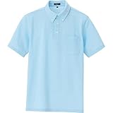 [アイトス] 半袖ボタンダウンポロシャツ(男女兼用) メンズサイズ 007/サックス AZ-7617 S