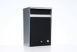 Box Design ポスト 郵便受け Wall Mounted  Black