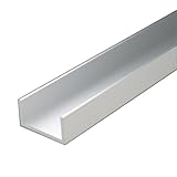 e-kanamono アルミチャンネル 2.5x50(内寸45)x20x4000mm(2M+2M) アルマイトシルバー