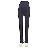 マタニティ専用　ベーシックタイプのくしゅくしゅ美脚レギンス/ショートサイズ　トールサイズ対応 (L（股下86cm）, ネイビー)