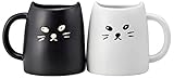 サンアート かわいい食器 「 黒ねこと白ねこ 」 ペア マグカップ 320g SAN2140