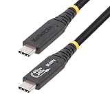 StarTech.com USBケーブル／USB4（40Gbps）／1m／Type-C／オス・オス／240W Power Delivery／8K60Hz／DP Altモード／USB-IF認証品／Thunderbolt互換／RoHS準拠／高速充電 データ転送 1M-40G-USB4-CABLE