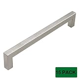 ProbricoキャビネットハンドルステンレススチールSquareキッチン食器棚ハンドルとPullsつや消しニッケル穴距離7 – 3 / 5インチ全体的な長さ8 " 15個パック