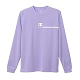 [チャンピオン] 長袖Tシャツ 長袖 丸首 抗菌防臭 速乾 グラフィックプリント ロングスリーブTシャツ バレーボール C3-AV402 メンズ ライトパープル XL