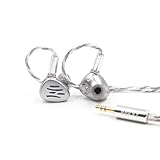 BQEYZ ウェザーシリーズ Windウィンド風 コイル式 骨伝導 10mm ダイナミックドライバー ハイブリッド インイヤーモニター 有線イヤホン カナル型 IEM HiFi 中華イヤフォン CNC (WIND Silver 3.5mm)