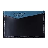 [EL-DIABLO] 名刺入れ メンズ 薄型 カードケース 本革 コードバン 栃木レザー パスケース 日本製 【EL-C3145】 (ブラック×ネイビー)