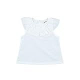 子供服 半袖 Tシャツ 夏 蓮の襟 女の子 ガールズ キッズ 赤ちゃん 可愛い 綿 柔らか おしゃれ 素敵 ショートスリーブ ホワイト