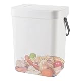 Keloglu 壁掛けゴミ箱 蓋付きキッチンゴミ箱 - ゴミ箱 | 丈夫で省スペースなモダンなシンク下ゴミ箱 食器棚 バスルーム用