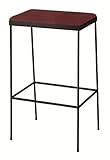 オリバー ダイニング ハイカウンタースツール スチール ビニールレザー張り ブラック×レッド (S・CS-356・ST+BL-08H)