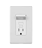 Leviton T7591-W 15 Amp, 125 Volt, Tamper Resistant SmartlockPro Combination GFCI Outlet with Sensor-