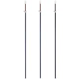 (3) - Metal Telescopic Heavy Duty Clothes Washing Line Prop Adjustable Pole Extending 2.4 Metre
