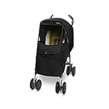 ベビーカーをアップグレードさせるおしゃれなベビーカーカバー♪雨風はもちろん、防寒、PM2.5からも子供を守れる！ マニト メランジアルファ　ベビーカーカバー (アルファスモール, ブラック)