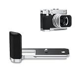 JJC 金属 L型ハンドグリップ 富士フイルム Fujifilm GFX100RF カメラ適用 電池交換が便利 底の1/4"-20ネジ穴 & アルカタイプ スピーカー穴付き シルバー