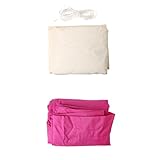 Perfk トライアングル型　UVブロック　日陰セイル　3m　シェードセイル　ローズレッド　ホワイト2枚