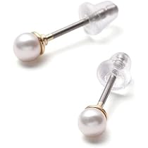 Amazon | [KOKO PEARL JEWELRY] 日本製 アコヤ真珠 ピアス (3.0mm-3.4