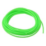 uxcell ゴムコードチューブ 中空チューブ 全長3 m 直径2mm 穴1mm グリーン DIYクラフトビーズ ネックレス ブレスレット用